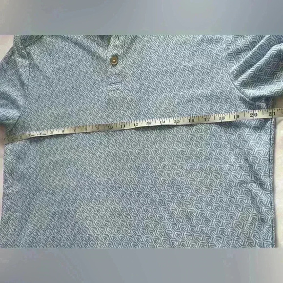 Tommy Bahama Mod Palms Geo IslandZone Polo Blue/White Men's Small - Picture 6 of 8